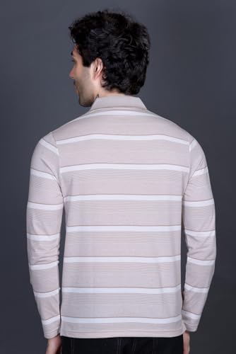 Image of Full Sleeve Polo T Shirt for Men Cotton with Pocket and Collar - Regular Fit Tshirt