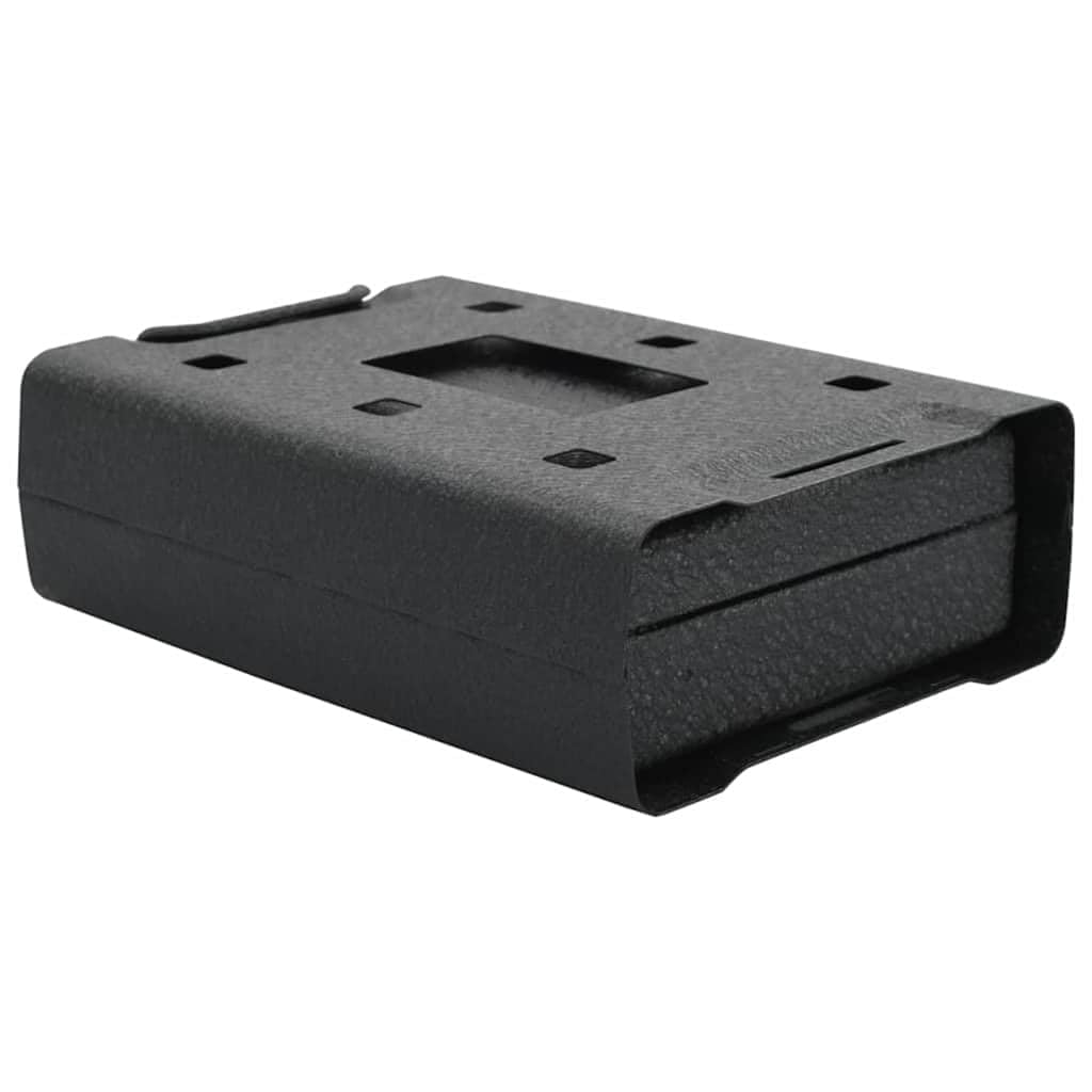 Cassaforte per auto, in acciaio, nero, 22 x 16 x 7 cm, con serratura, per oggetti di valore, contanti, gioielli in auto, chiavi, protezione antifurto