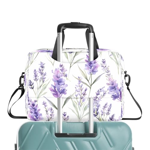 Maletín notebook con estampado de flores lavanda 15.6" miniatura 7