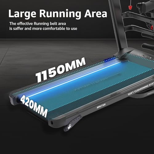 Image of MAXPRO Impact Run 5HP Peak DC Motor Multifunction Foldable Treadmill for Home Gym with Massager, 6 Level Incline,Max.Speed 14km /hr,Fit Show App,Running Machine for Home use with LED Display(PTM600M)