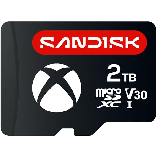 SANDISK microSD�J�[�h ROG Xbox Ally (X) 2TB�p�AXbox�������C�Z���X(�ǂݎ�葬�x200MB/�b�A�������ݑ��x�ő�140MB/�b)�B