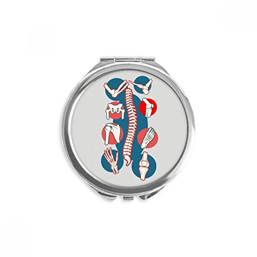 Miroir rond vertébraux maquillage de poche multicolore pour le sac