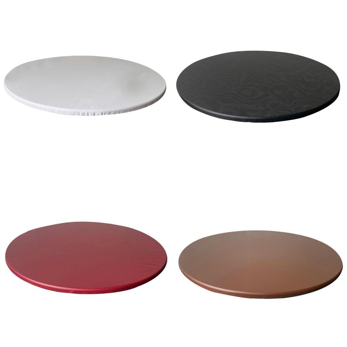 NIVAA 4pcs Waterproof Non-slip Round Fitted Tablecloth Table Cover Cloth 120cm-image-15