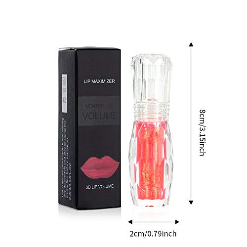 Ownest 6 Colors Lip Plumper kit,Shimmer Lip Gloss,Glitter Lipstick Set,Lip Care Serum,Natural Lip Enhancer for Increase Lip Elasticity,Reduce Fine Lines,Moisturizing Lip Plumper Fuller&Hydrated Lips