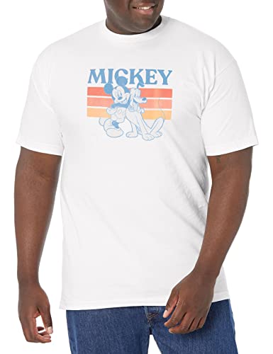 T-shirt Mickey Retro Squad Disney grande taille XXLT blanc pour homme