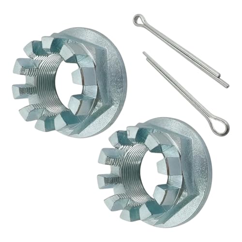 Image of 2Pcs 18mm Rear Axle Castle Nuts 90304-HM5-A80 Replacement for Honda TRX400EX 400 1999-2008, TRX300EX 93-08, Trx250ex 01-08