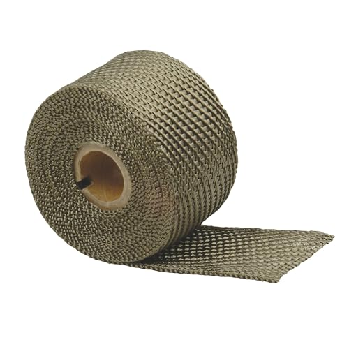 Design Engineering Titanium Exhaust Heat Wrap with Lava Rock Technology - 2 x 25 - Heat Wrap for Exhaust Pipes Pliable Exhaust Wrap Tape Withstands 1800F Direct Heat & 2500F Intermittent Heat