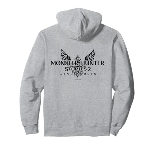 (C) CAPCOM MONSTER HUNTER STORIES 2: WINGS OF RUIN Logo (B) Felpa con Cappuccio