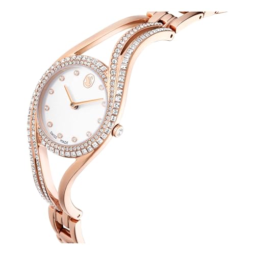 Image of Swarovski Hyperbola Collection Watch, Swiss Made, Rosegold-Finish Rosegoldton, One Size, Hyperbola Watch Bracelet Bangle