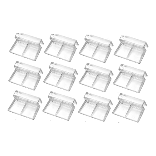 Vokowin 12 Pcs Aquariums Fish Tank Acrylic Clips Aquarium Fish Tank Glass Cover Clip