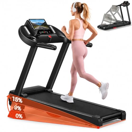 SUIUOI Cinta De Correr Plegable Silenciosa para Casa | Caminadora Electrica para Casa 3.0HP | 15% Inclinación Manual | 12+3 Modos Inteligentes | 136KG Capacidad | Treadmill For Home