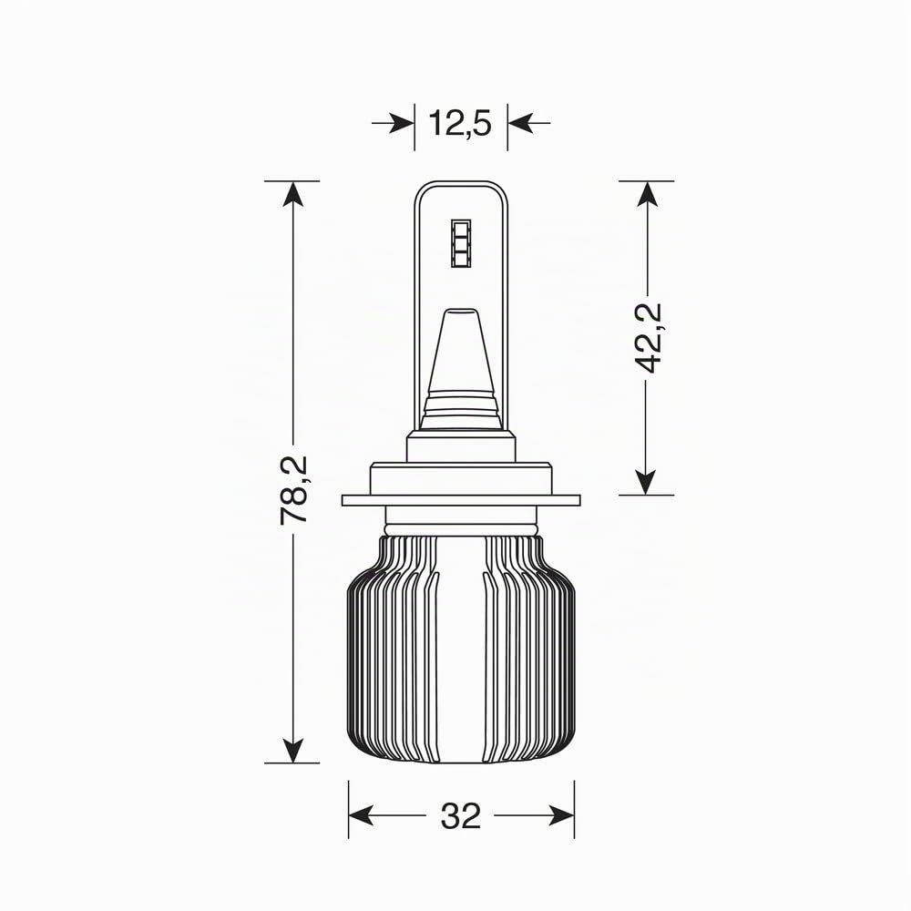PILOT 57815 9-32V Halo LED Serie 3 Blade - (HIR2 9012) - 20W - PX22d - 2 pz - Scatola