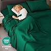 ClevaHome Queen Sheet Set, 4-Piece Bed Sheets for Queen Size Bed, Lightweight & Super Soft Easy Care Microfiber Shrinkage & Fade Resistant Bedding Set with 14'' Deep Pockets (Forest Green)