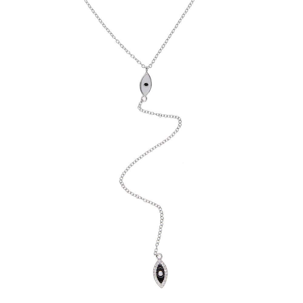 925 Sterling Silver Trendy Moda Kobiety Biżuteria Długi Naszyjnik Kobiety Lato Srebrny Y Lasso Naszyjnik