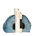 JIC Gem: Polished Dyed Blue Agate Bookend(s) - 1 Pair - 6 to 8 Lbs