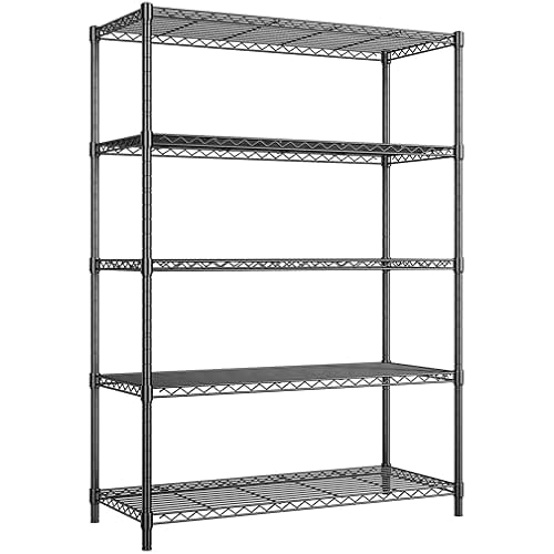 REIBII 72''H Metal Shelving 5-Tier Storage Shelves,1100lbs, Kitchen Pantry