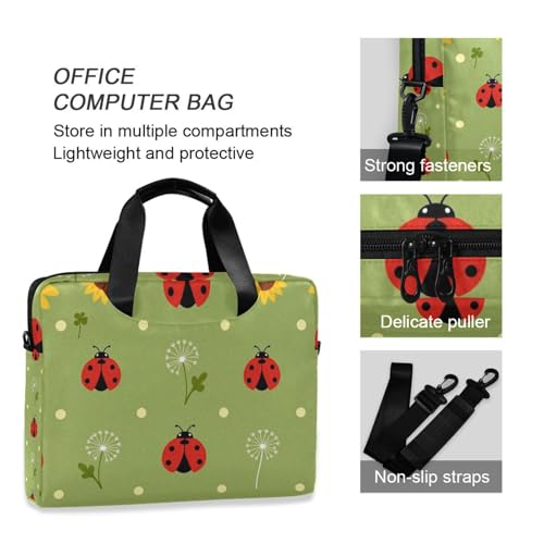 Funda para laptop portátil 15.6" con correa y asa verde miniatura 6