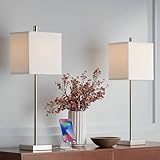 360 Lighting Franco Modern Minimalist Table Lamps 26.5' High Set of 2 with USB...