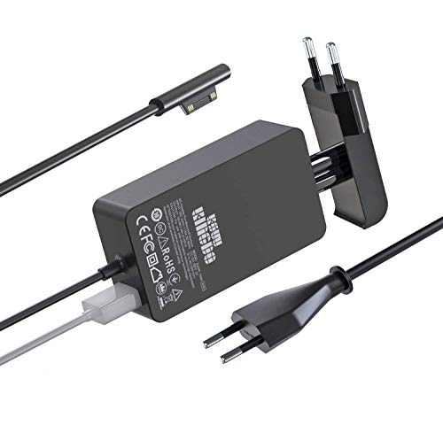 Surface Pro 4 Surface Laptop Netzteil Ladegerät, 44W 15V 2.58A Adapter for Microsoft Surface Pro Surface Laptop Surface Pro 3 & Pro 4 Surface Book mit