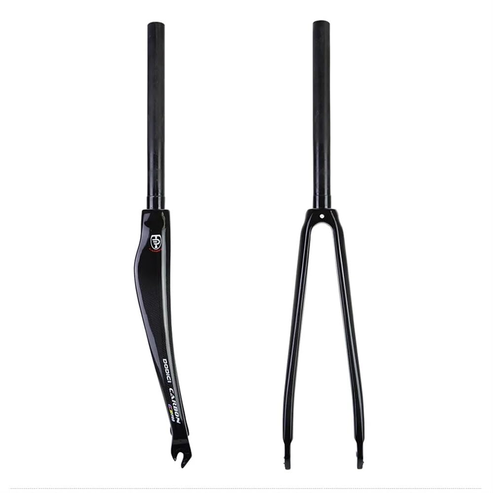 Horquilla MTB Tubo Recto 700C 28,6 MM Fibra de Carbono Completa Carretera piñón Fijo Horquilla Bicicleta de Carretera Horquilla Delantera de Carbono Completo Suspension Bicicleta