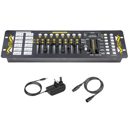 DMX Controllers Lighting, DJ Light Controller for Live House, DMX Controller 512 for Stage Light, 192CH DMX Lighting Controller for Family Party.