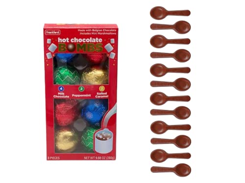 Hot Cocoa Chocolate Melting Bombs Chocolate Stirring Spoons Set image 3