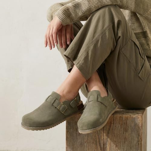 CUSHIONAIRE Brooklyn Genuine Suede Slingback Clogs for Women with Buckle,Moss 9W by CUSHIONAIRE - Used condition - Image 7