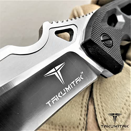 Tactical Knife Hunting Knife Survival Knife D2 Drop Point Blade G10 Handle Kydex Sheath Molle Clip Fixed Blade Knives Camping Accessories Camping Gear Survival Kit Survival Gear And Equipment Tactical Gear Hunting Gear Edc Knife Edc Gear 40147 (Silver Tkf209Sl) #TOP7