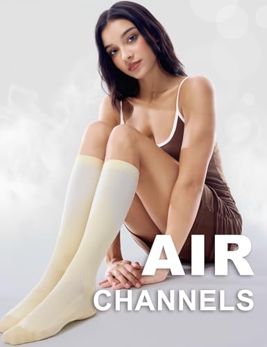 Image of FITRELL 3 Pairs Compression Socks for Women and Men 20-30mmHg-Circulation Support Socks