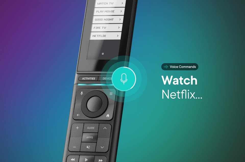 Remote with voice command feature activated