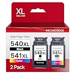 PG-540XL CL-541XL High Yield Twin Pack Ink Cartridges Replacement for Canon 540XL 541XL Ink for Canon Pixma MX475 MX525 MG3650 MG3600 MG3250 MG2150 MG3100 MG3550 MG4100 Printers（Black and Colour）