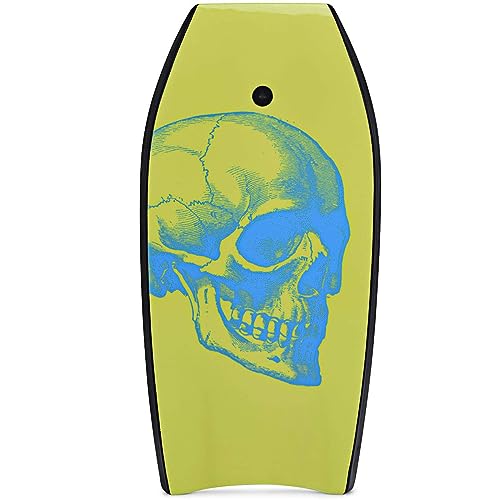DREAMADE Bodyboard mit 90 cm Sicherheitsleine, bis zu 85kg belastbar, Surfbrett aus XPE & HDPE &EPS, Surfboard für Erwasche & Kinder ab 14, 105x51x6cm (Grün)
