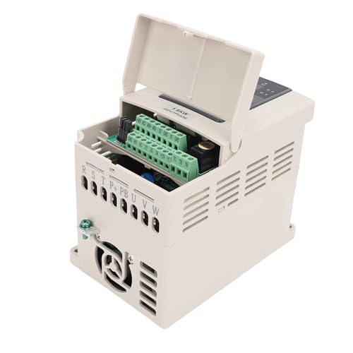 Oumefar Convertidor Monofásico a Trifásico, Inversor de Frecuencia Versátil de 1,5 KW para Fresadora y Perforadora de Grabado CNC, Material ABS