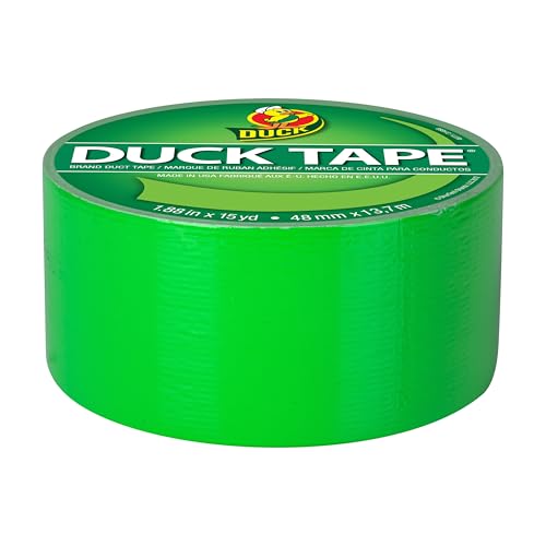 Image of Duck 1265018 Color Duct Tape Neon Lime Green, 1.88 Inches x 15 Yards, Single Ro