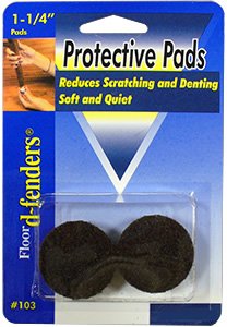 Dark Brown Felt Pads - 1.25 inch