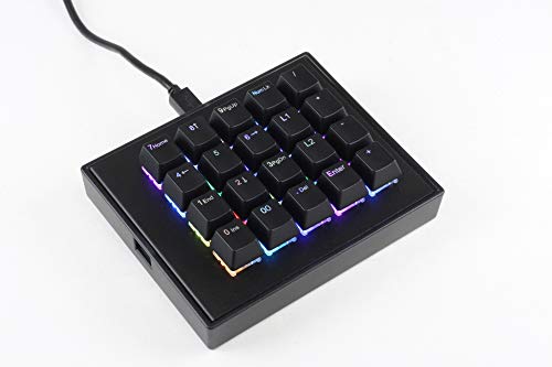Image of Max Keyboard Falcon-20 Programmable Macropad Mechanical Keyboard, Backlit Multicolor LED, Cherry MX RGB Switch (Cherry MX RGB Brown)
