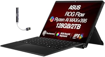 ROG Flow Creator 2-in-1 Laptop 13.4" Touchscreen IPS WQXGA Display (AMD AMD Ryzen AI MAX+ 395, 128GB LPDDR5X, 2TB M.2 PCIe SSD, RGB KB, WiFi 7, Webcam, Win 11 Pro) w/DKZ USB Port Expander