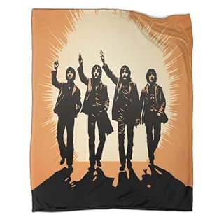 Couverture 50x60inch(127x152cm) – Douce – en Flanelle Douce – en Polaire – The Beatles – Rock Band - Les Beatles, Paul McCartney, John Lennon, RIngo Starr, George Harrison