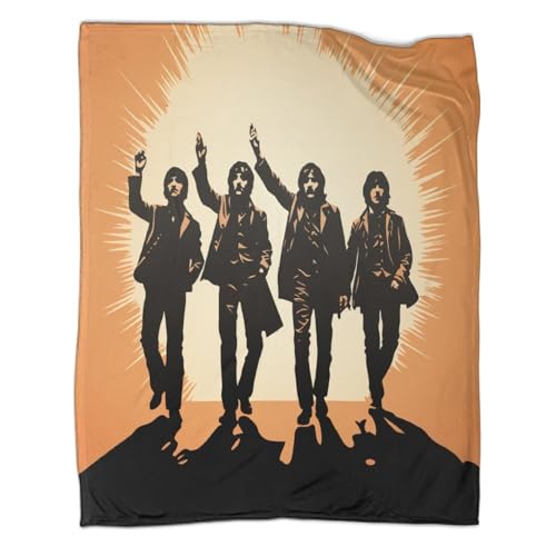 Couverture 50x60inch(127x152cm) – Douce – en Flanelle Douce – en Polaire – The Beatles – Rock Band - Les Beatles, Paul McCartney, John Lennon, RIngo Starr, George Harrison Couverture 50x60inch(127x152cm) - Douce - en Flanelle Douce - en Polaire - The Beatles - Rock Band