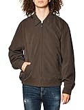 London Fog Men's Auburn Zip-Front Golf Jacket (Regular & Big-Tall Sizes), Dark Brown, Large