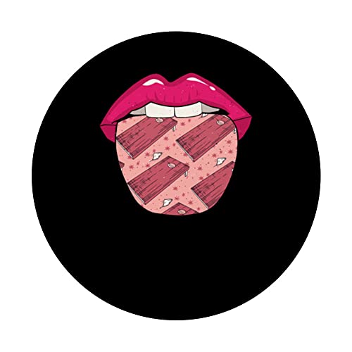Cornhole Lips Bean Bag - Funny Game Cornhole PopSockets Swappable PopGrip, Black - Image 3