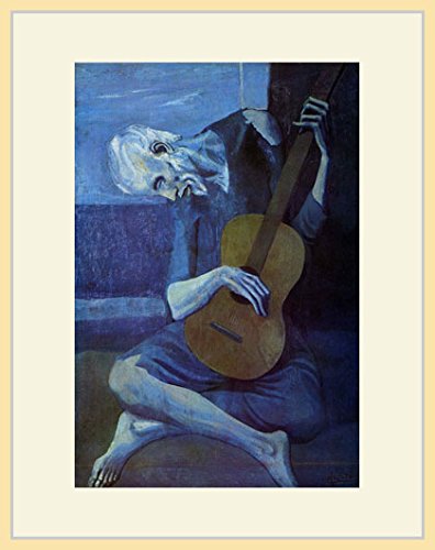 Amazon.co.jp: ピカソ・「老いたギター弾き」 プリキャンバス複製画