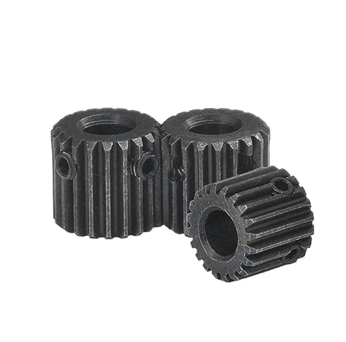 Bevel Gear Pinion Hardware Mechanical 1pcs Mod 0.5 20T Spur Gear Bore 4 5 6 6.35mm Steel Transmission Gears 0.5 Module 20 Tooth Pinion DIY Accessories(6.35mm)