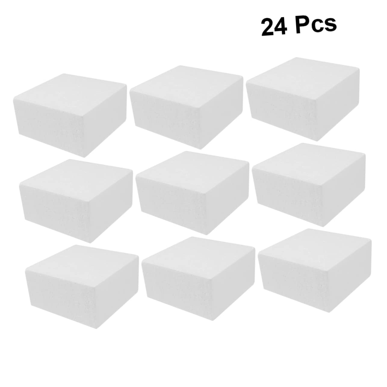 Moules à Gâteaux de Pratique en Écume, 24 Pièces, Blancs