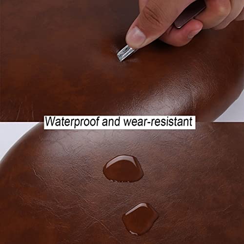 Almohadilla impermeable de esponja y cuero para taburete de bar azul 5
