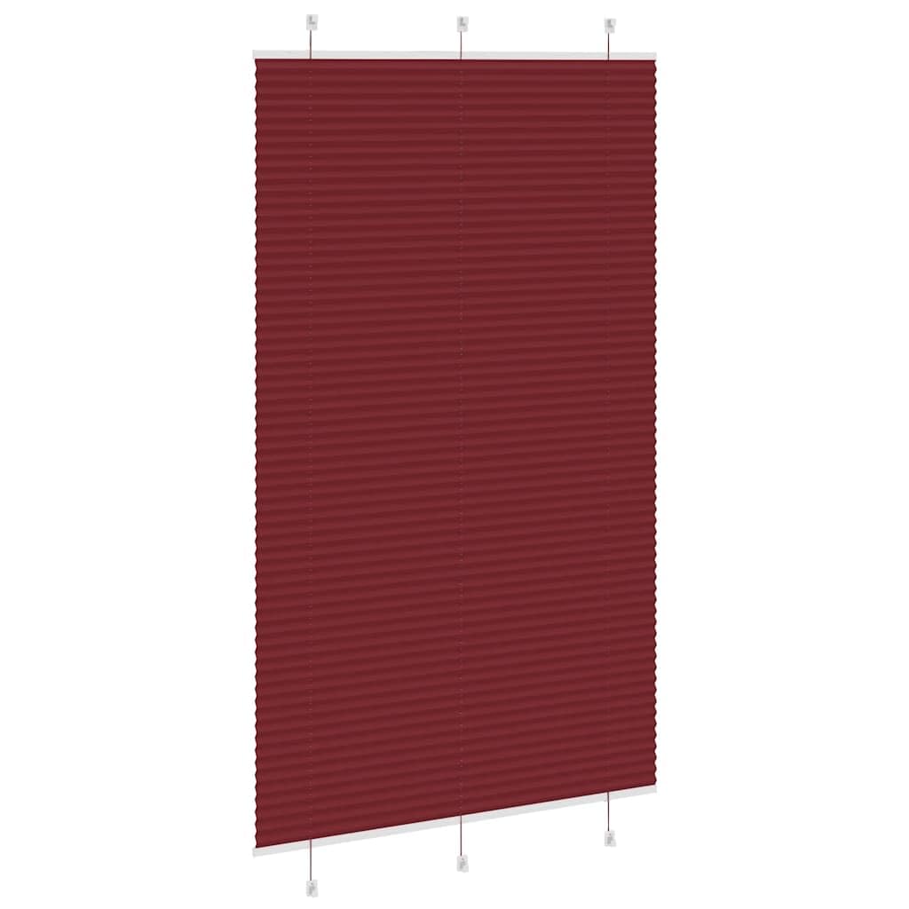 Plissee Bordeauxrot 115x200 cm aus Polyester, blickdichtes Raffrollo mit Klemmfix und Bohren Montage, Sichtschutz Sonnenschutz für Schlafzimmer Wohnzimmer Büro, Hitzeschutz innen