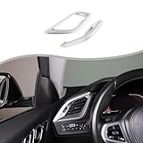 Garniture décorative pour tableau de bord de climatisation pour B-mw 1 Series 2 Series F40 F44 2020-2024 - Accessoires pour console centrale de voiture (conduite à gauche) (argent)