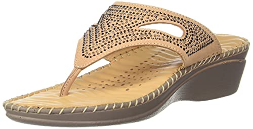 SCHOLL DAZZLE THONG Beige Fashion Slippers - 5 UK (38 EU) (6748407) (B08GM41DHV) Amazon Price History, Amazon Price Tracker