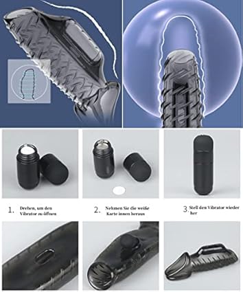 Fundas para Pene Extensión Vibrador, juguete sexual pene de silicona manga Puede aumentar la inserción de la erección y retrasar la eyaculación