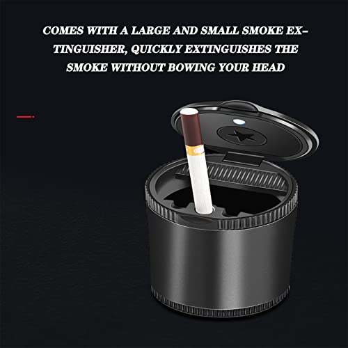 Ashtrays For Cigarettes For Mitsubishi Mini Car Trash Can Vehicle Ashtray Anti-Smoke Detachable Cigarette Ashtray With Led Light,C-High Style #TOP3
